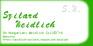 szilard weidlich business card